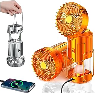 Portable Outdoor Solar LED Lights Waterproof Lantern with Fan